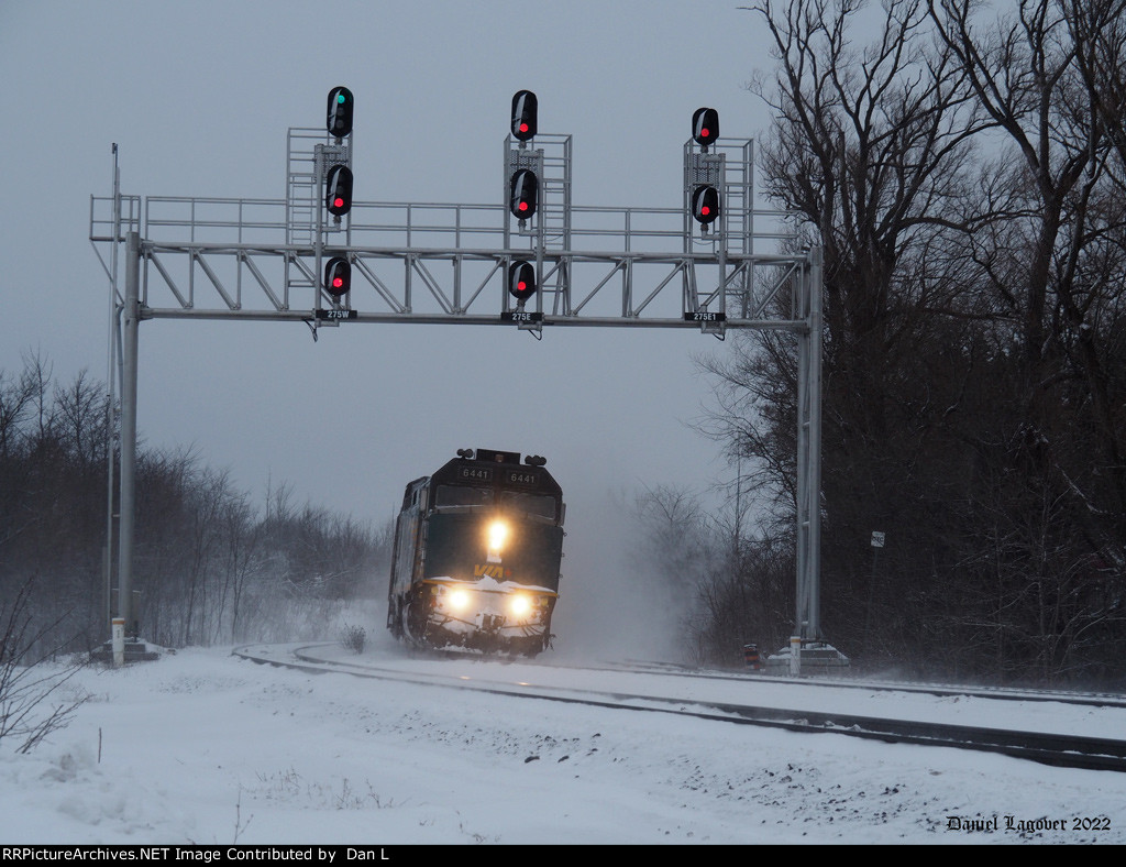 VIA 6441 leading "the Canadian"